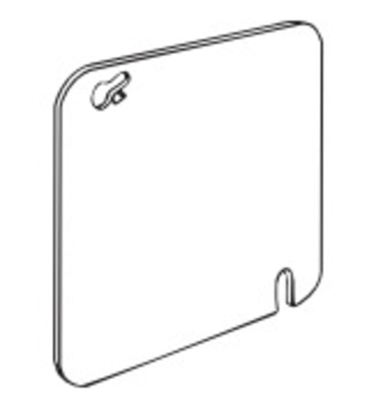 4-11/16" Square Blank Cover – Flat, No Raise, Drawn Metallic (Hubbell-Raco)
