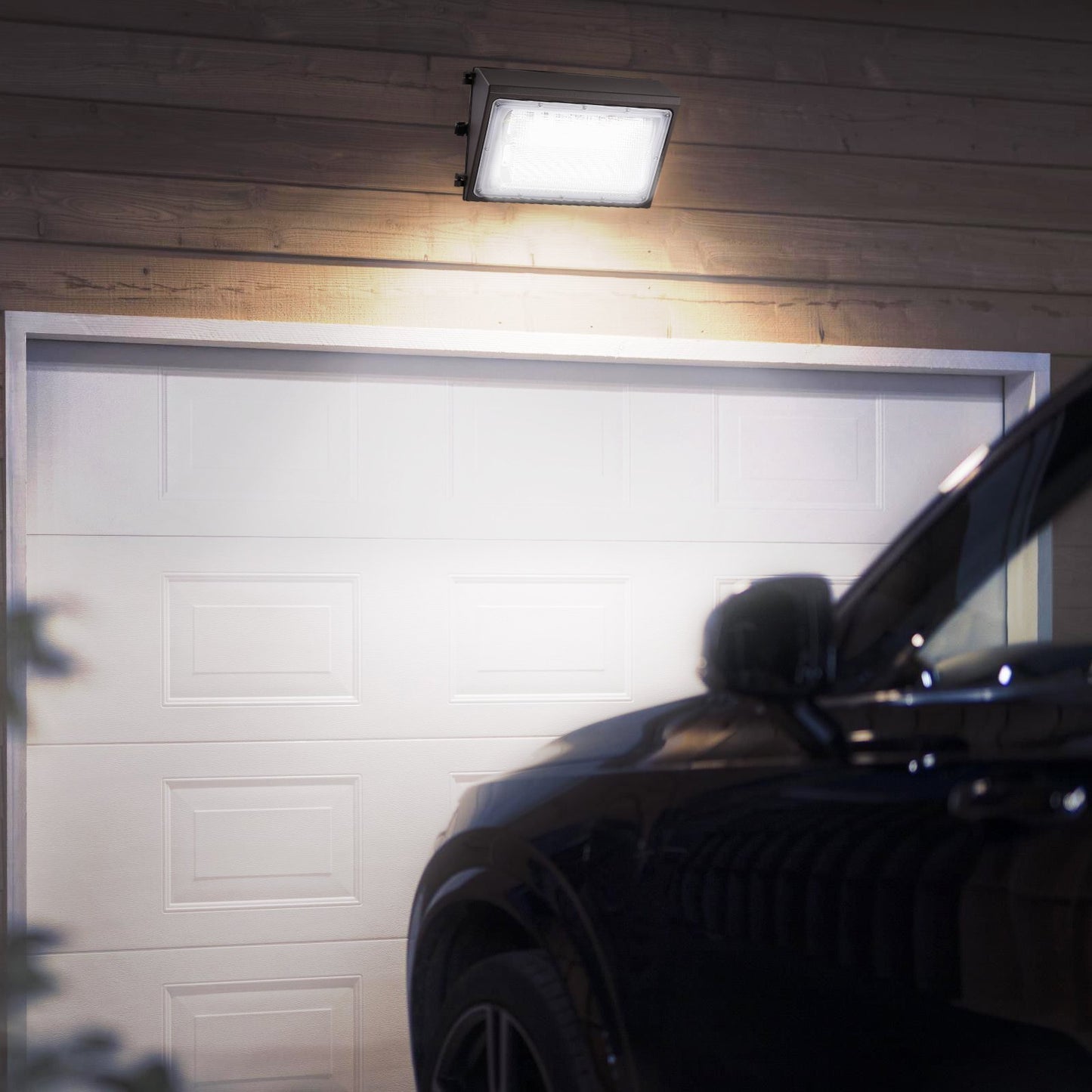 LED Wall Pack Lights, 120W 11000LM, 5000K Commercial Outdoor Lights Security Lighting Fixture, With Intelligent Light Sensing 240 LED Beads Energy Saving For Garages Yards, IP65 Waterproof